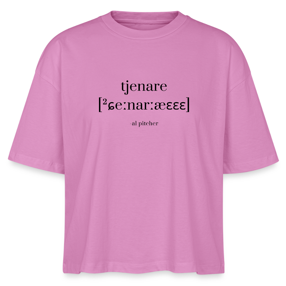 "Tjenare" T-shirt (svart text) - pink