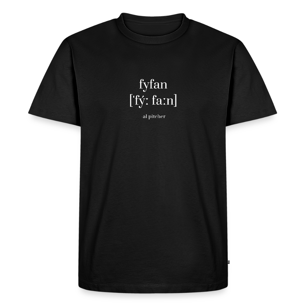 "Fyfan" T-shirt vit text - black