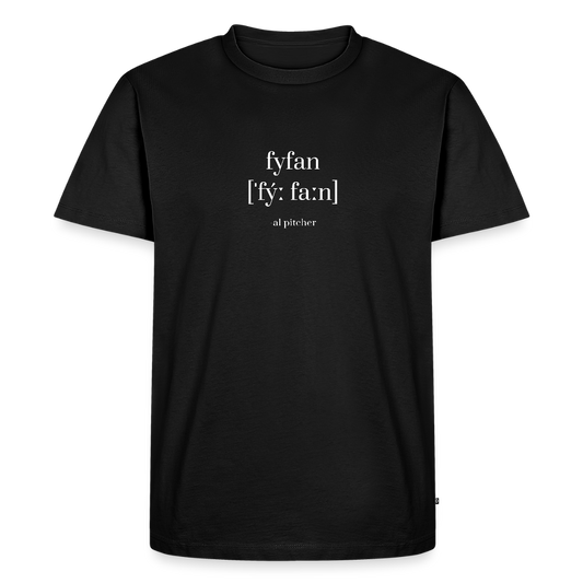 "Fyfan" T-shirt vit text - black