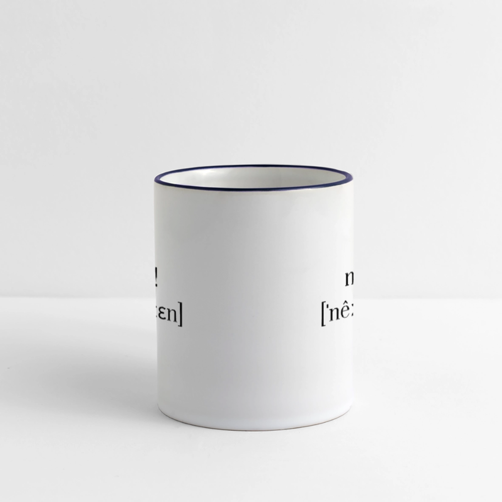 "Nämen" Kaffemugg - white/cobalt blue