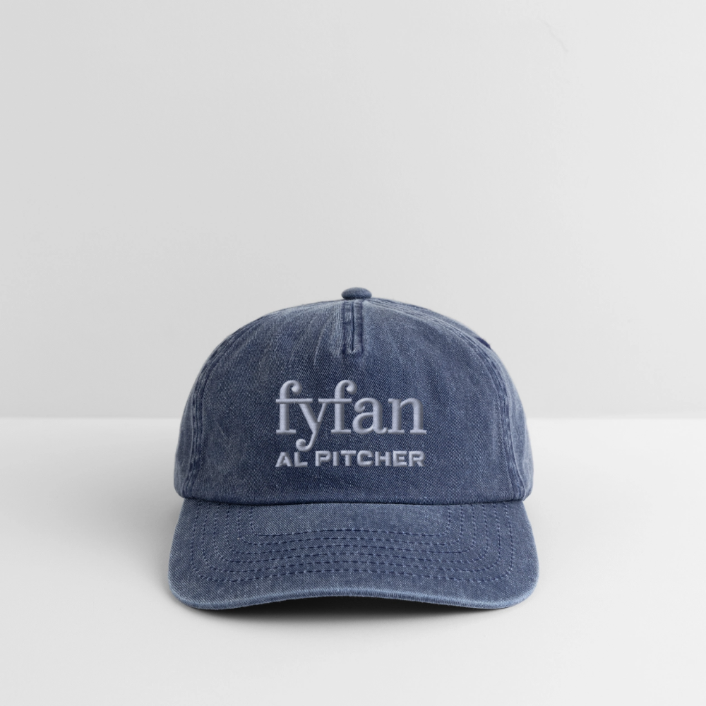 Broderad fyfan Vintage Cap - vintage denim