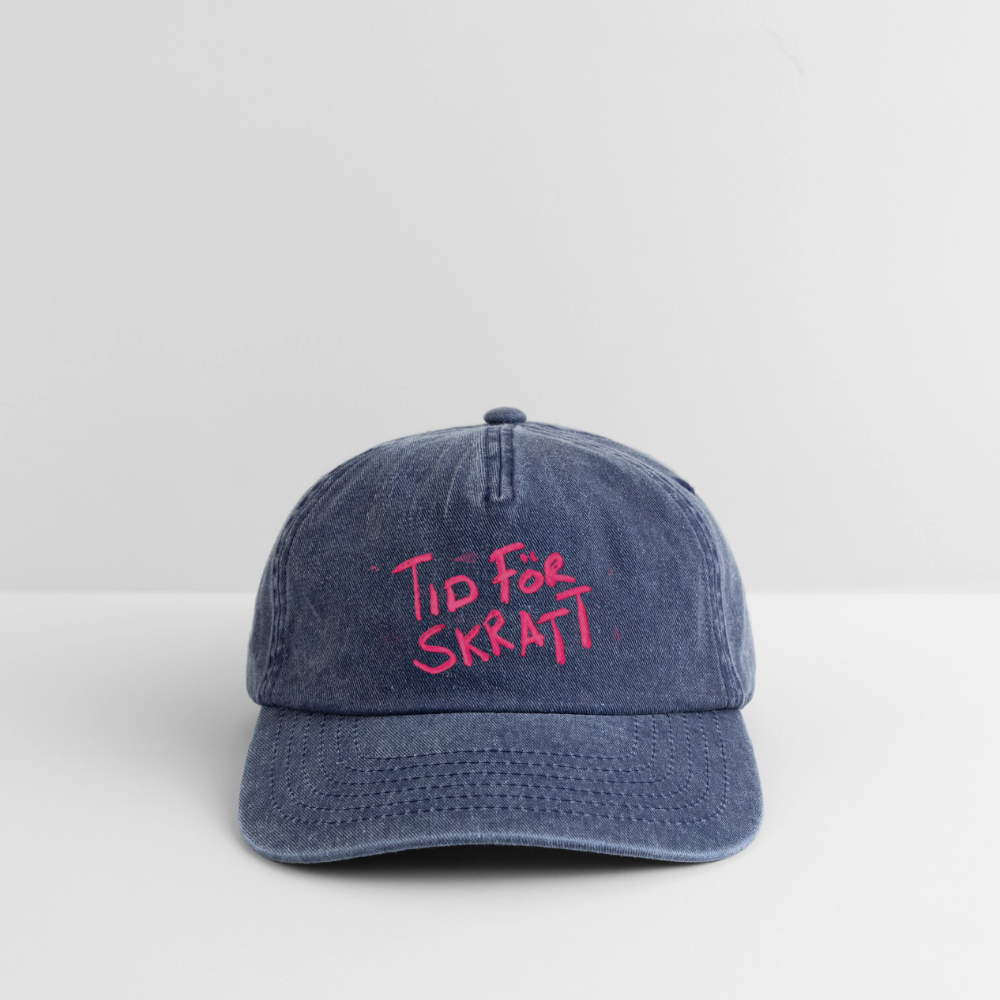 "Tid för skratt" Keps - vintage denim