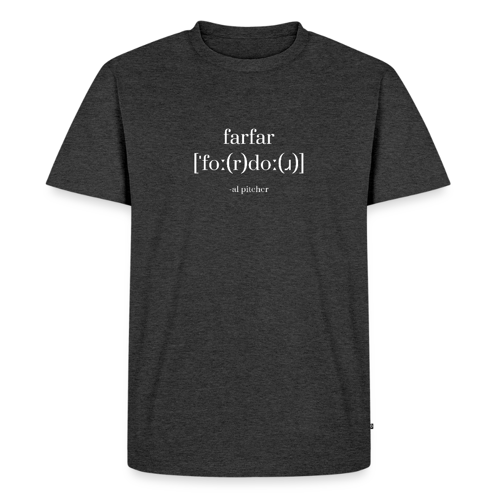 "Fordor" T-shirt vit text - heather anthracite