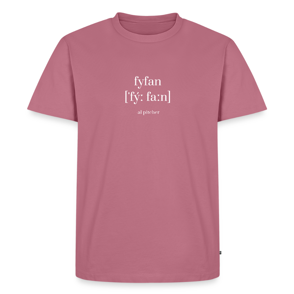 "Fyfan" T-shirt vit text - mauve