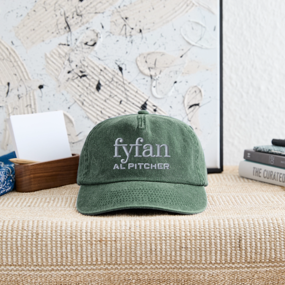 Broderad fyfan Vintage Cap - vintage bottle green 