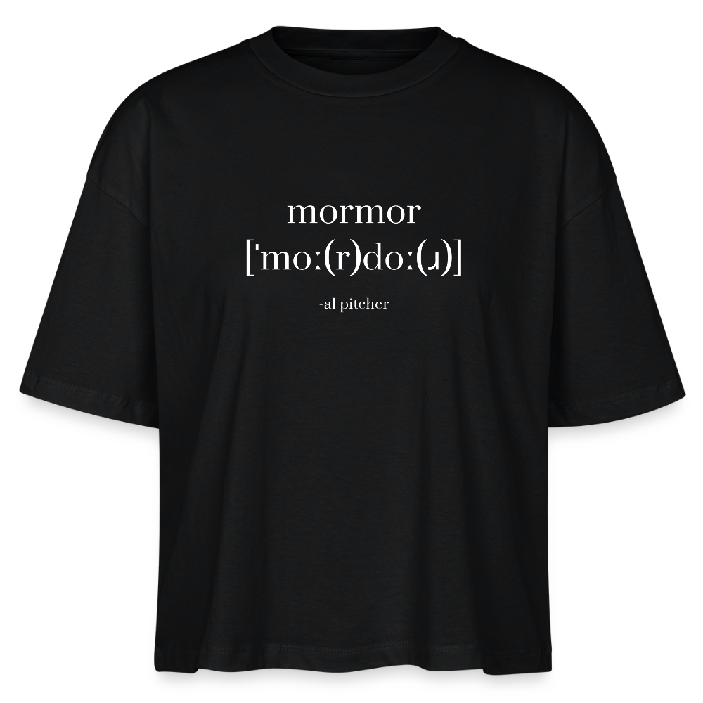 Mordor T-shirt (vit text) - black