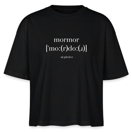Mordor T-shirt (vit text) - black