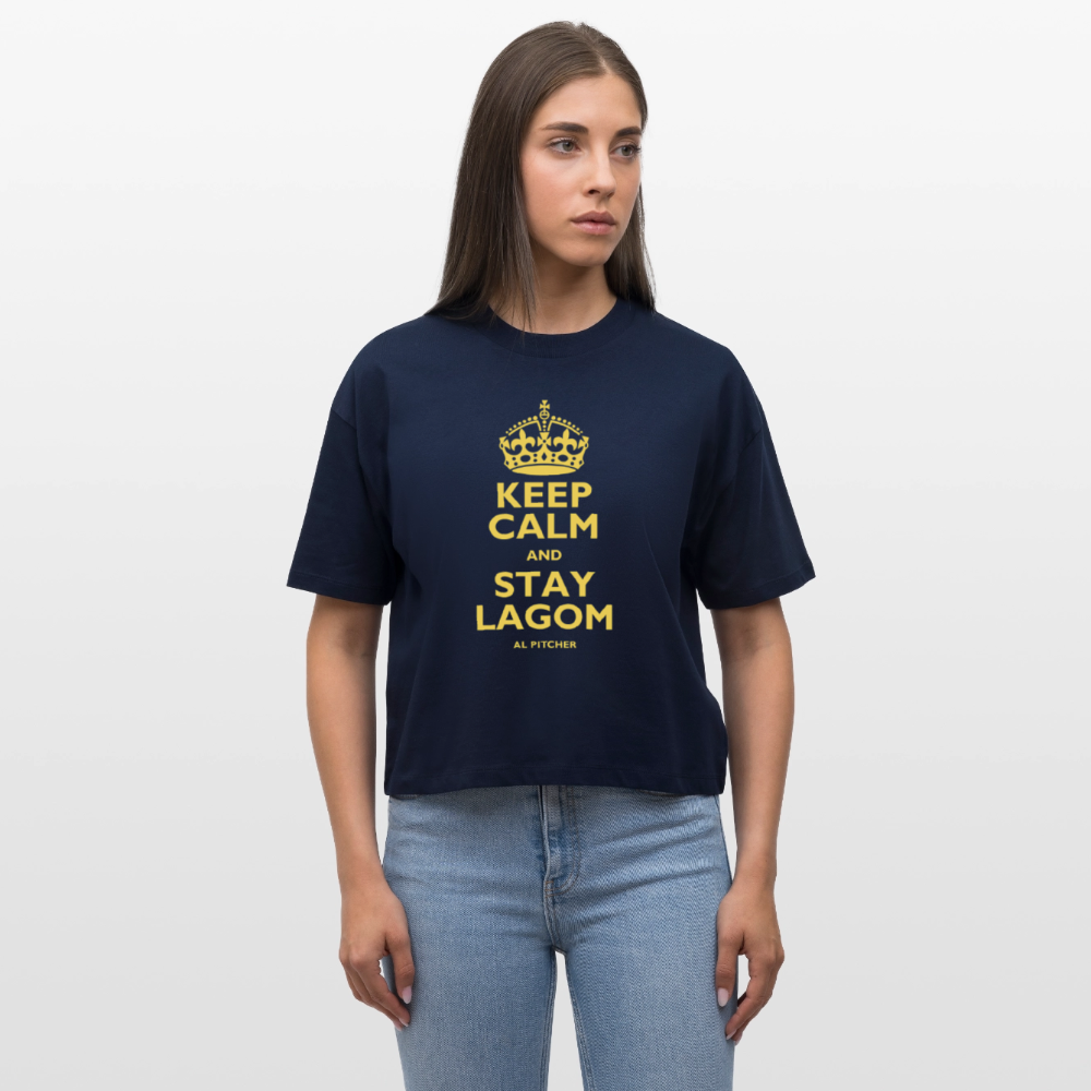 "Stay lagom" T-shirt - navy