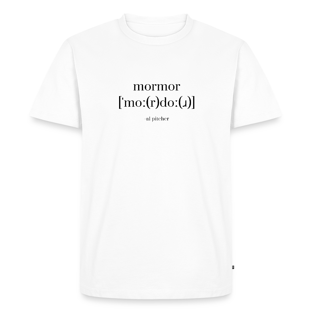 "Mordor" T-shirt svart text - white