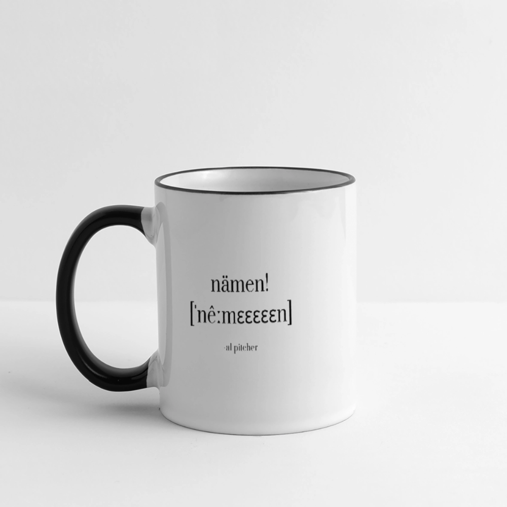 "Nämen" Kaffemugg - white/black