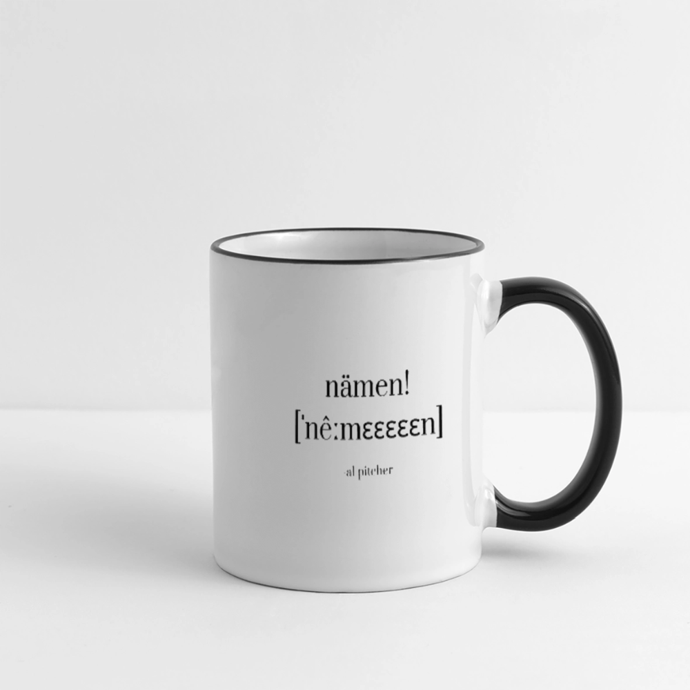 "Nämen" Kaffemugg - white/black