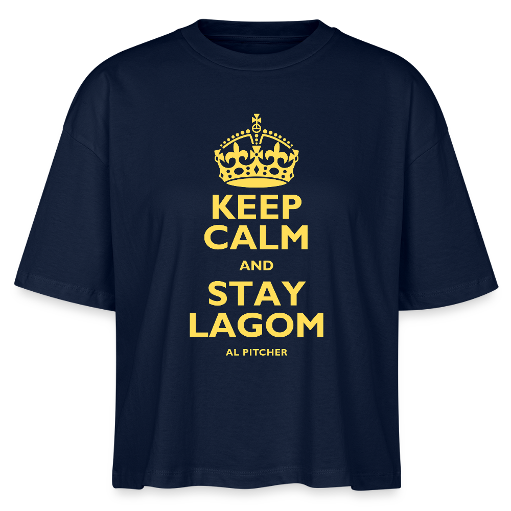 "Stay lagom" T-shirt - navy