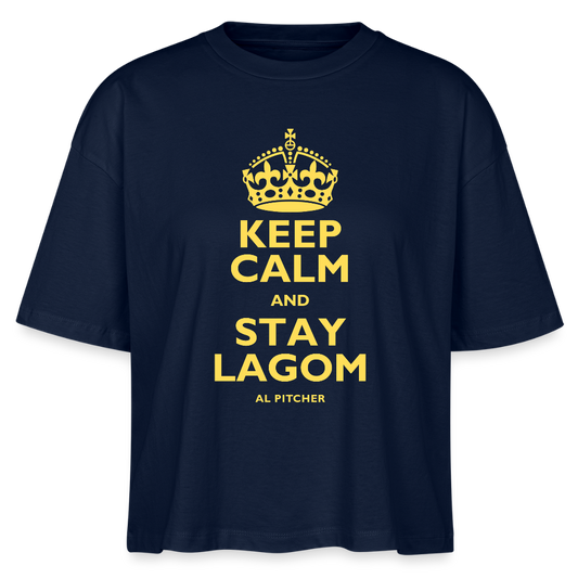 "Stay lagom" T-shirt - navy