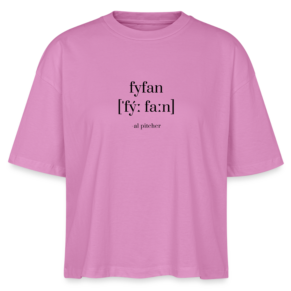 "Fyfan" T-shirt (svart text) - pink