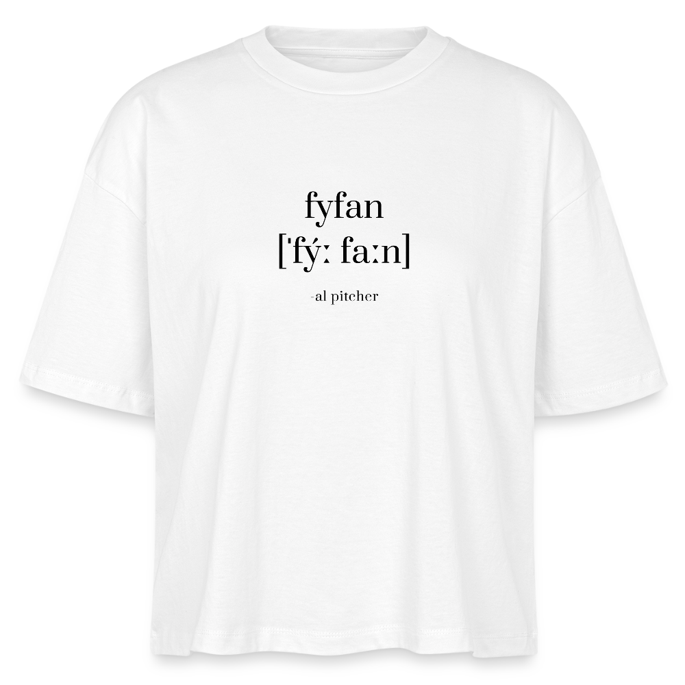 "Fyfan" T-shirt (svart text) - white