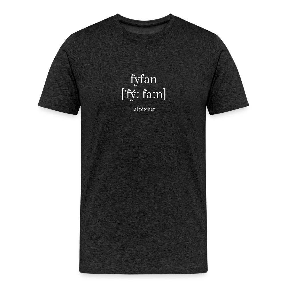 "Fyfan" T-shirt vit text - charcoal grey
