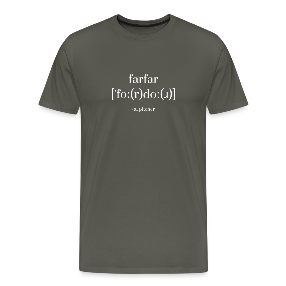 "Fordor" T-shirt vit text - asphalt