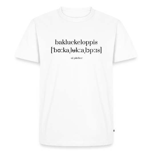 "Bakluckeloppis" T-shirt svart text - white