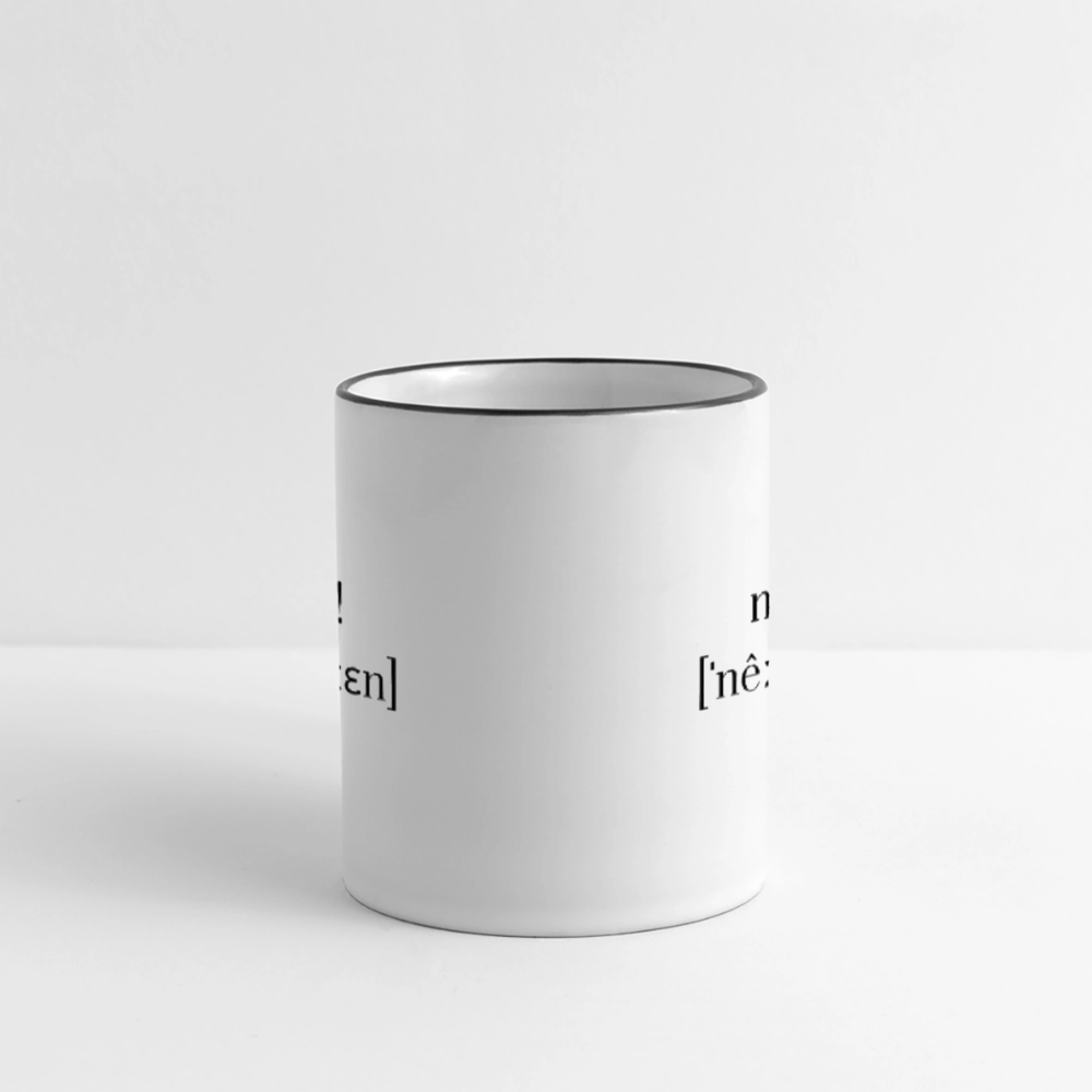 "Nämen" Kaffemugg - white/black