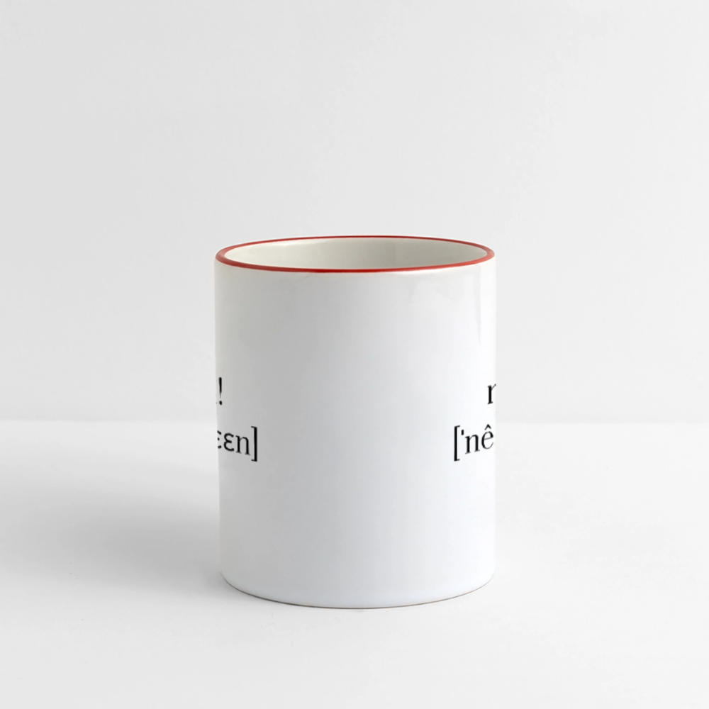 "Nämen" Kaffemugg - white/red