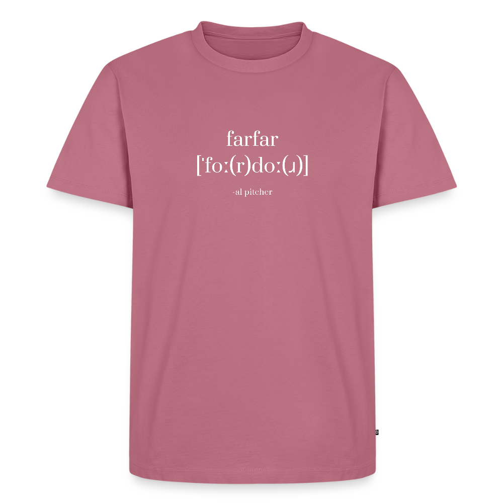 "Fordor" T-shirt vit text - mauve