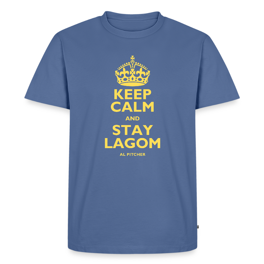 "Stay lagom" T-shirt - stone blue