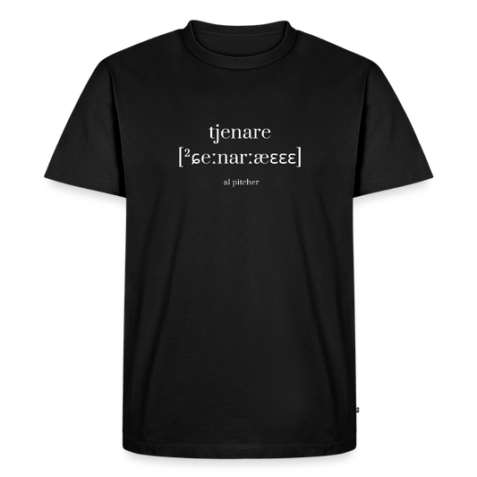 "Tjenare" T-shirt vit text - black
