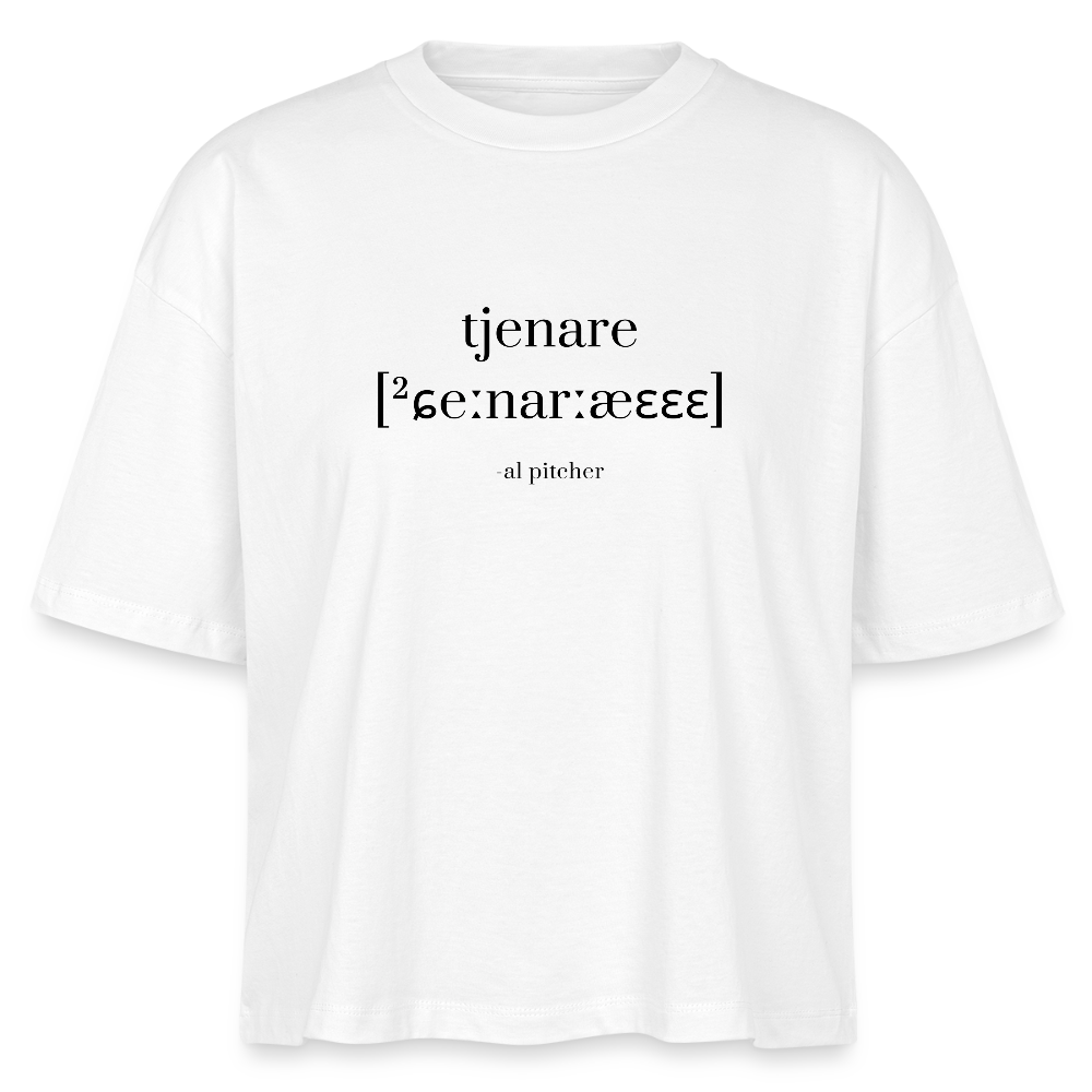 "Tjenare" T-shirt (svart text) - white