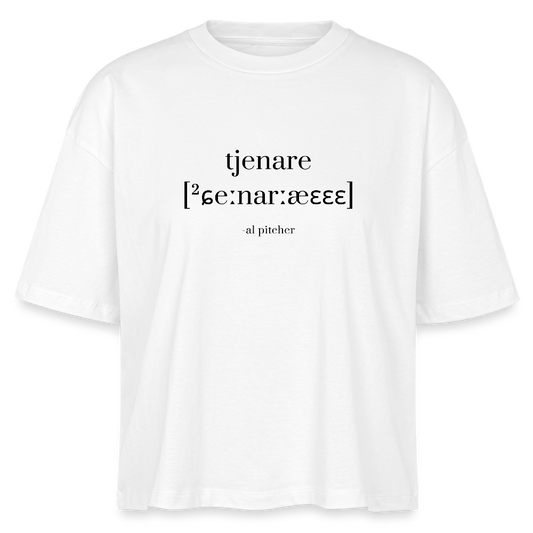 "Tjenare" T-shirt (svart text) - white