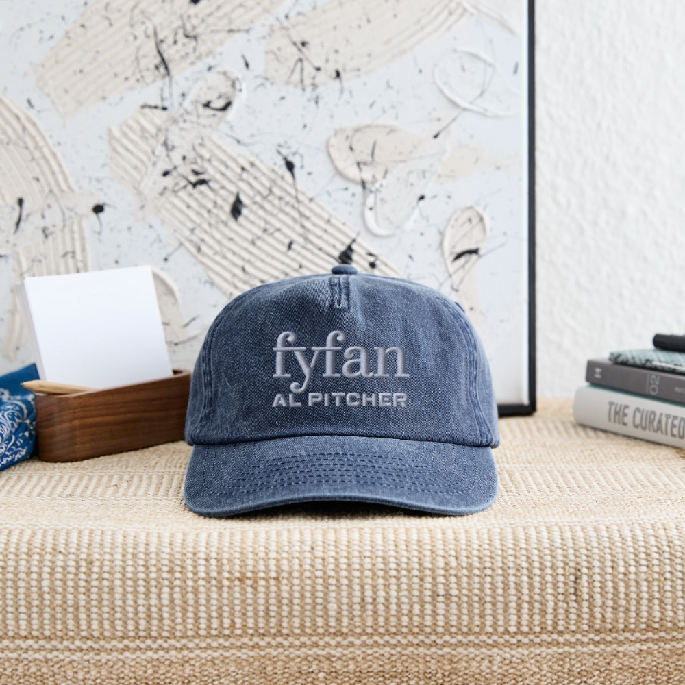 Broderad fyfan Vintage Cap - vintage denim