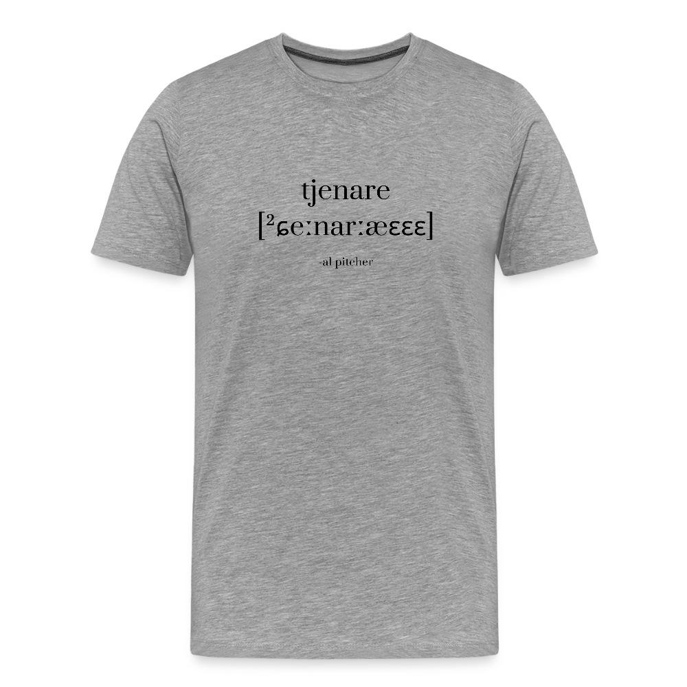 "Tjenare" T-shirt svart text - heather grey
