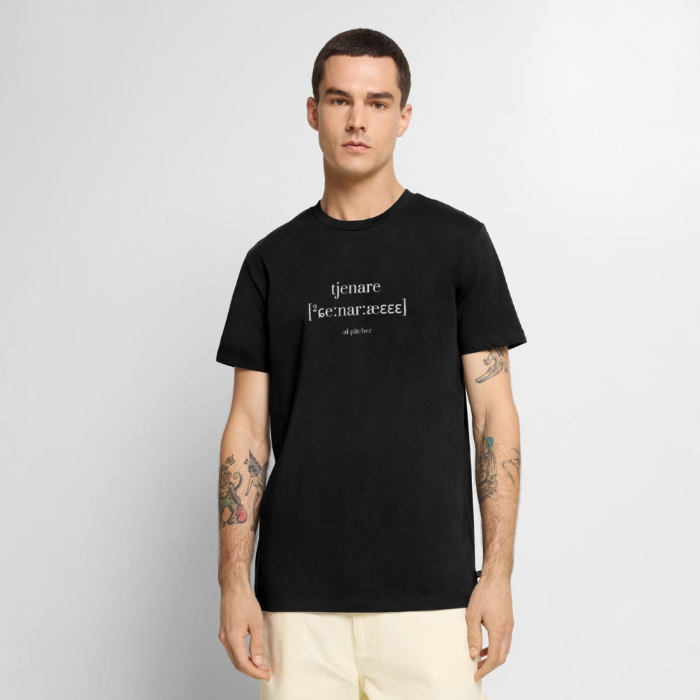 "Tjenare" T-shirt vit text - black