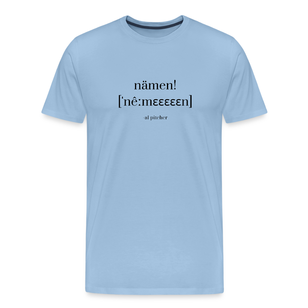 "Nämen" T-shirt svart text - sky