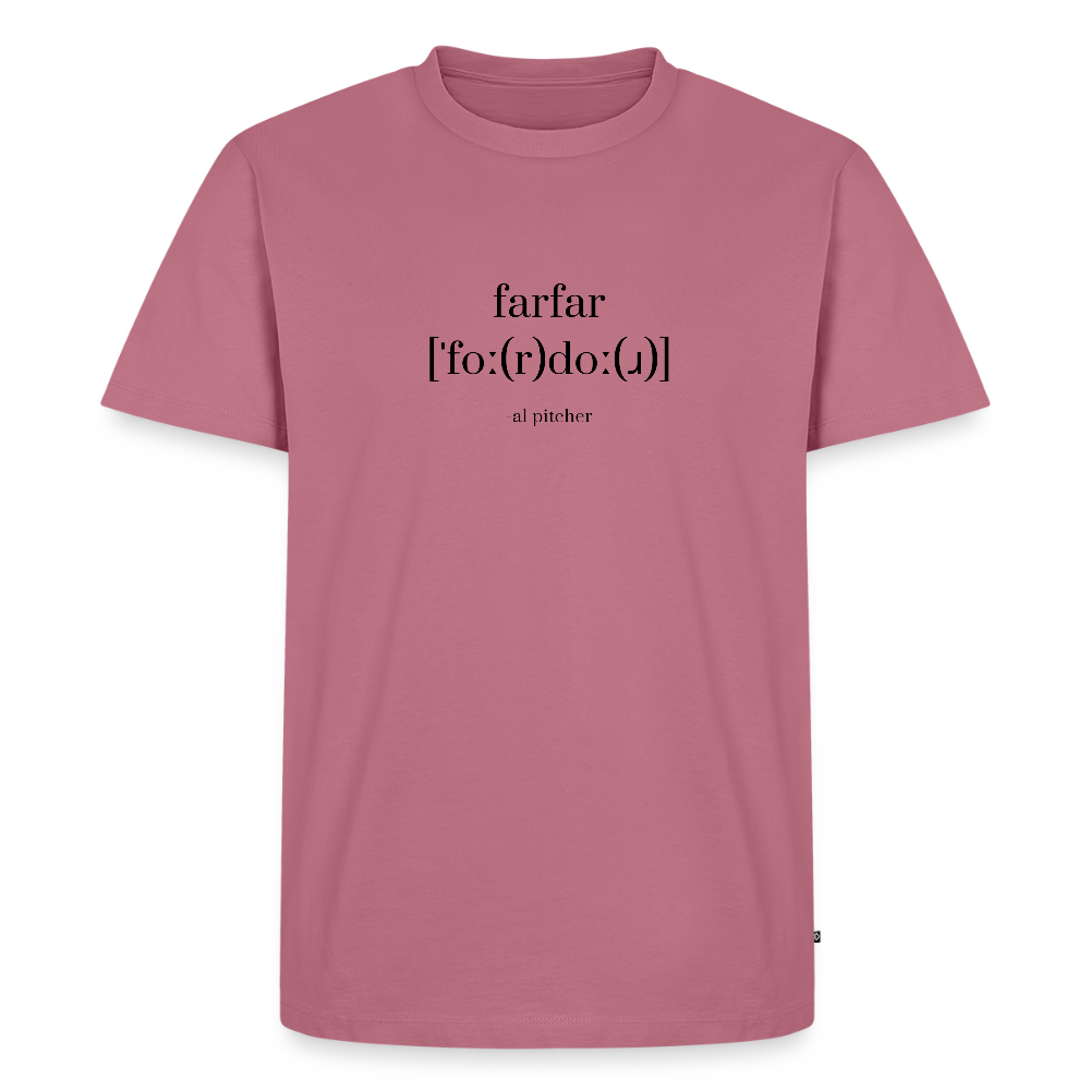 "Fordor" T-shirt svart text - mauve