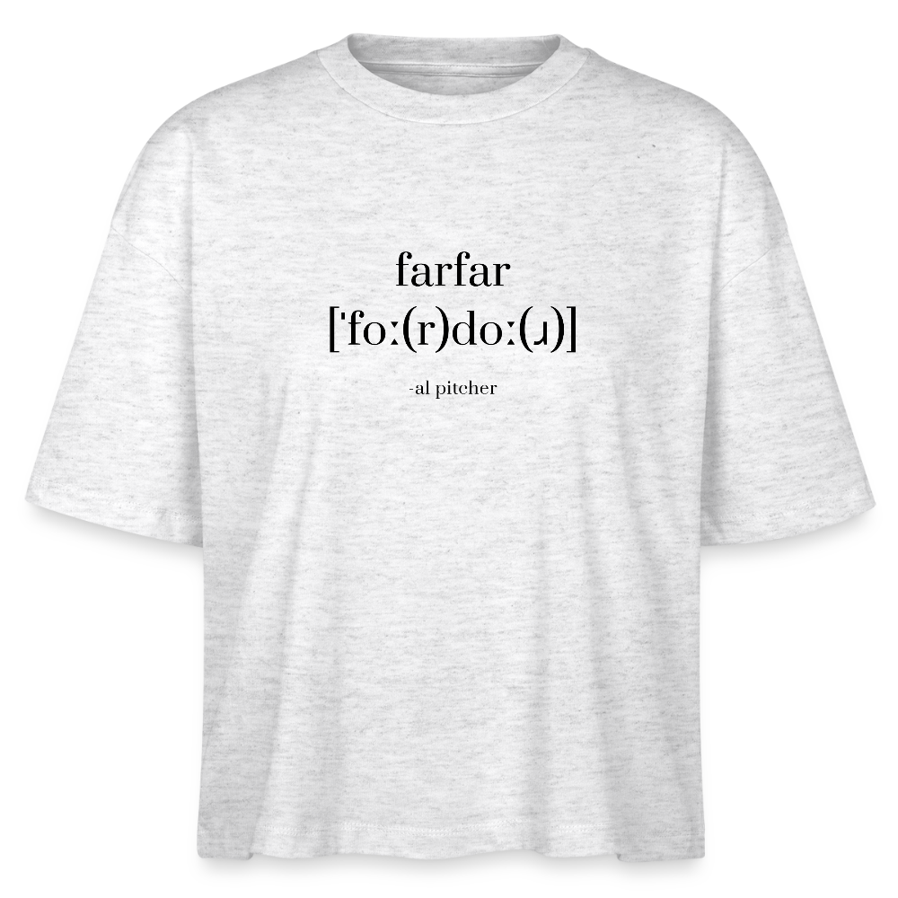 "Fordor" T-shirt (svart text) - heather white
