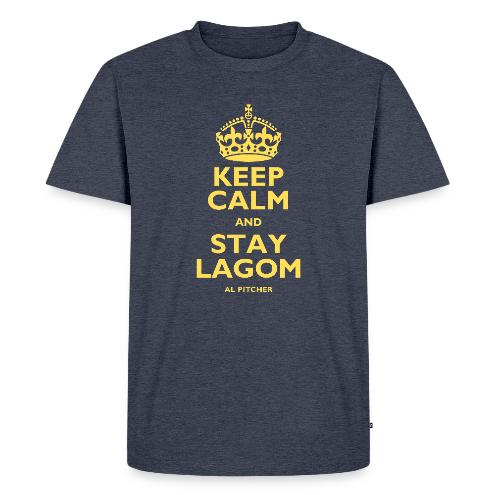 "Stay lagom" T-shirt - heather denim