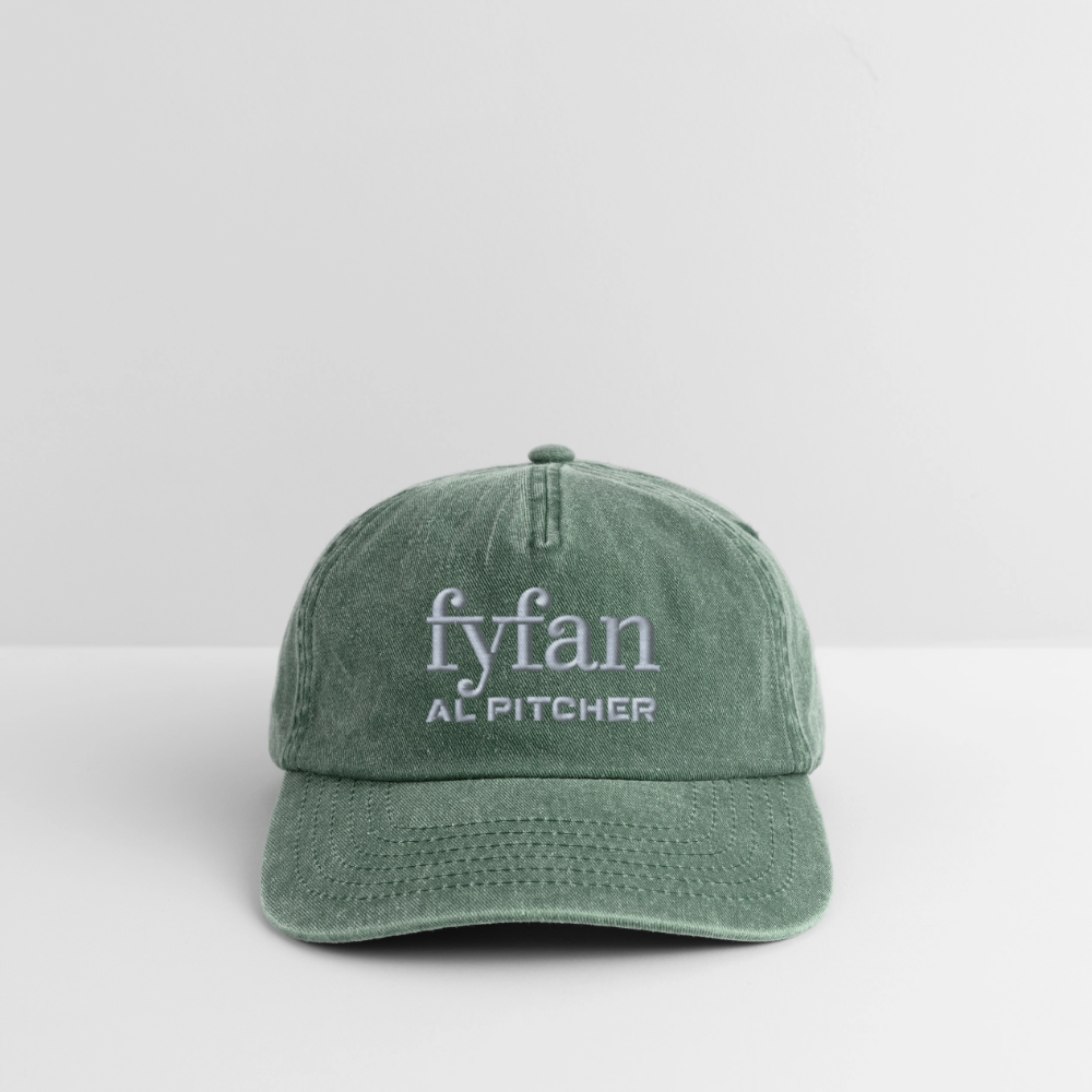 Broderad fyfan Vintage Cap - vintage bottle green 