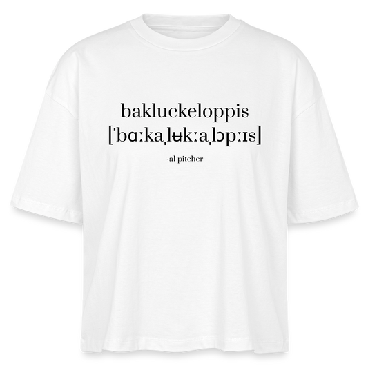 "Bakluckeloppis" T-shirt (svart text) - white